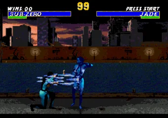 Classic Sub-Zero performing special moves - UMK3 (SEGA Genesis) Classic Sub-Zero performing his Freeze move in Ultimate Mortal Kombat 3