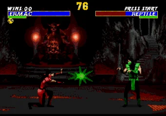 Ermac performing special moves - UMK3 (SEGA Genesis) Ermac performing his Green Blast move in Ultimate Mortal Kombat 3