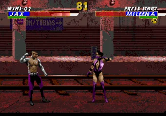 Jax performing special moves - UMK3 (SEGA Genesis) Jax vs Mileena in Ultimate Mortal Kombat 3 (SEGA Genesis)