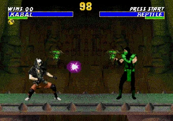 Kabal performing special moves - UMK3 (SEGA Genesis) Kabal performing his Eye Spark move in Ultimate Mortal Kombat 3