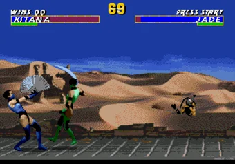 Kitana performing special moves - UMK3 (SEGA Genesis) Kitana performing her Fan Lift move in Ultimate Mortal Kombat 3