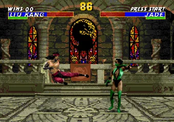 Liu Kang performing special moves - UMK3 (SEGA Genesis) Liu Kang performing his Flying Kick move in Ultimate Mortal Kombat 3
