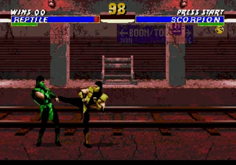 Reptile performing special moves - UMK3 (SEGA Genesis) Reptile vs Scorpion in Ultimate Mortal Kombat 3 (SEGA Genesis)