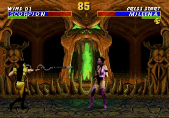 Scorpion performing special moves - UMK3 (SEGA Genesis) Scorpion performing his Spear move in Ultimate Mortal Kombat 3