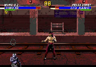 Smoke performing special moves - UMK3 (SEGA Genesis) Smoke performing his Teleport Uppercut move in Ultimate Mortal Kombat 3