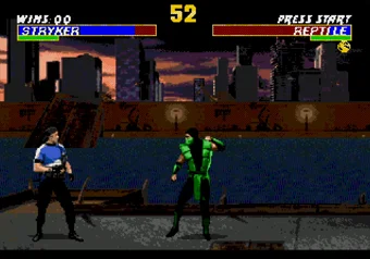 Stryker performing special moves - UMK3 (SEGA Genesis) Stryker vs Reptile in Ultimate Mortal Kombat 3 (SEGA Genesis)